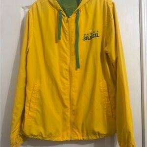 Adams Brasil Medium Hoodie  Windbreaker Green Mesh Liner